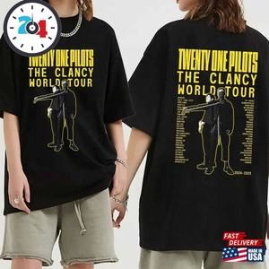 Twenty One Pilots The Clancy World Tour  Shirt Band Fan 2 Sided